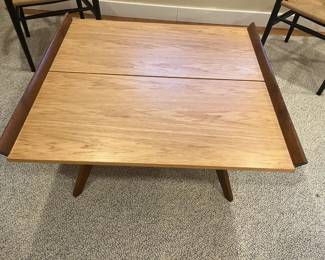 $600. DWR George Nakashima for Knoll Studio coffee table.  34" x 38" x 16"h.  Currently online for $2690.  as found - minor scratching and a small issue on one corner.