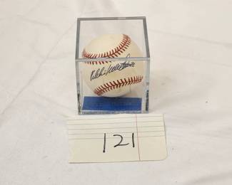 Eddie Mathews Autographed Baseball