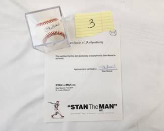 Stan Musial Autographed Ball