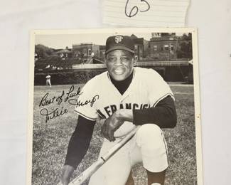 Willie Mays Autographed Photograph