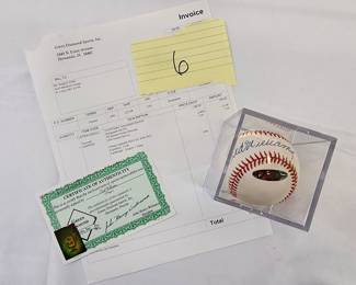 Ted Williams Autographed Ball