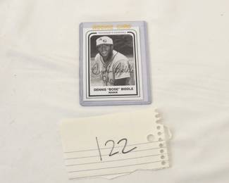 Dennis "Bose" Biddle Autographed Rookie Baseball Card