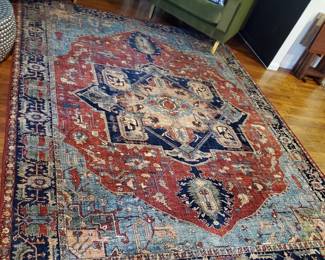 Red Multi-color floor rug