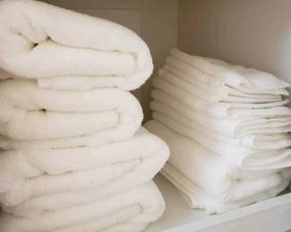 All white towel sets