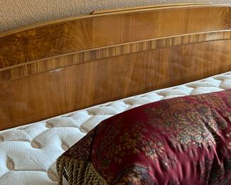 Vintage Art Deco Waterfall Bed Frame, Dresser and Nightstand