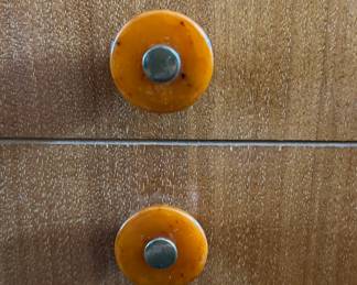 Vintage Art Deco Waterfall Bed Frame, Dresser and Nightstand