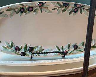 Large Oval Olive Branch Platter