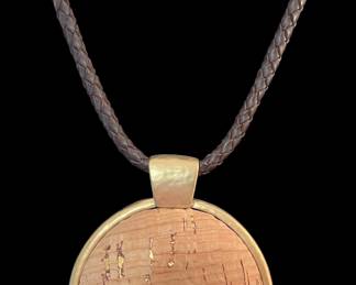 Chico's Cork Pendant and Earrings