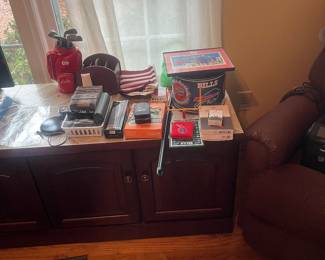 MORE SPORTS COLLECTIBLES SND CREDENZA