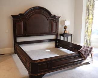 Marge Carson King Leather Bed
