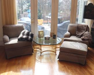 CR Laine Living Room Chairs with Ottoman Carolina collection