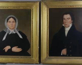 Pair of portraits by GH Durrie 