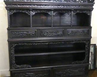 19th c. carved Chinese cabinet
