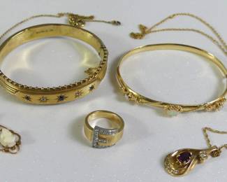 Fine 14k gold jewelry lot 