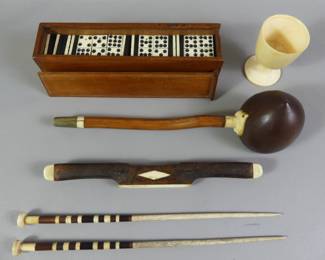 Fine whale bone items