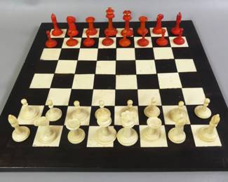 Whalebone chess set and board