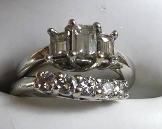 Gold & diamond wedding set 