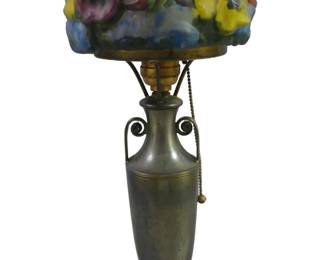 Pairpoint Puffy pansies lamp