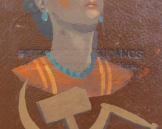 Frida Kahlo painting on book 
