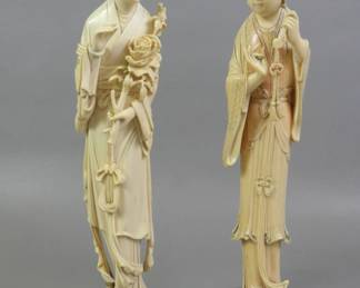 Antique carved Chinese figures