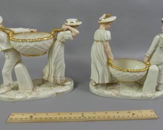 Royal Worcester figural bowls