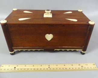 Whale bone inlaid box