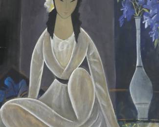 Important Chinese w/c painting by Lin Fengmian