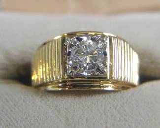1 carat diamond mens ring