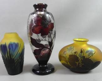 Fine French cameo art glass - Galle & Daum