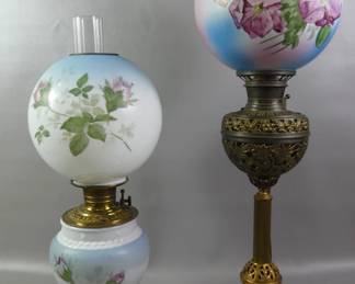 2 Victorian lamps