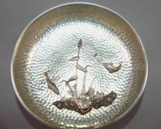 Rare Gorham sterling mixed metal bowl