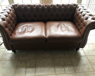 LEATHER LOVESEAT