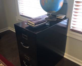 FILE CABINET AND GLOBE
