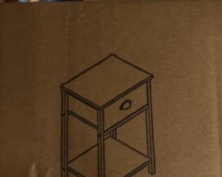 PAIR OF END TABLES NEW IN BOX