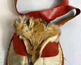 Turtle Shell Fox Fur Satchel 