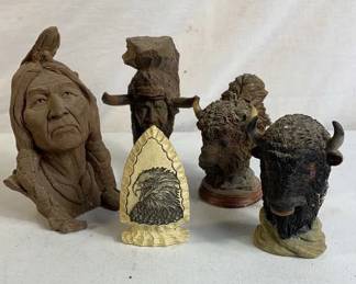 Native American Figurines Buffalo 