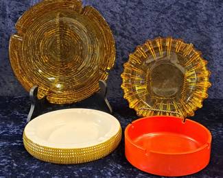 Sweet Vintage MCM Ash Tray Collection