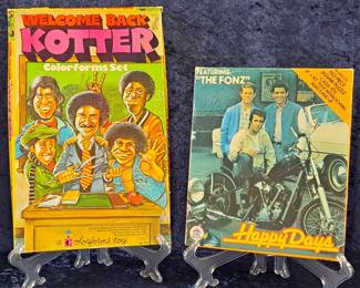 Vintage Welcome Back Cotter Colorforms Set And Happy Days "The Fonz" Puzzle