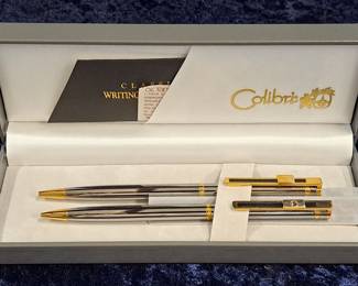 Vintage Colibri Gold And Silver Tone Pen And Pencil Set