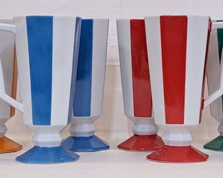 Vintage Set Of Eight Fine Seyei China Mugs