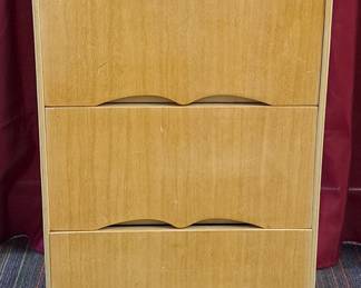 MCM Blonde Three Drawer Dresser/ Nightstand