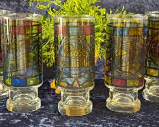 Vintage Beer Glass Collection Falstaff, Schaefer, Pabst Blue Ribbon, Miller, Schlitz