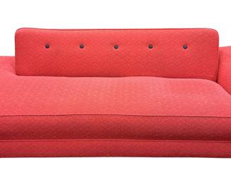 Fantastic MCM Coral And Black Convertable Sofa