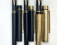 Three Slim Sheaffer White Dot Fountain Pens
