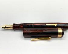 Vintage Conklin Ripple Black and Red Fountain Pen
