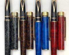 Four Sheaffer Enamel Fountain Pens Multi-Color White Dot
