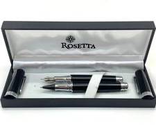 Rosetta German Fountain and Ballpoint Pen Pair Set w/ Box
