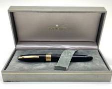 Fine Sheaffer White Dot Black Fountain Pen with 18k Nib
