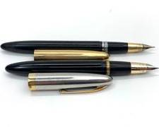 Two Vintage Sheaffer White Dot Fountain Pens One Snorkel, One Lever
