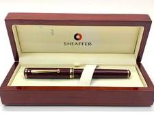 Fine Sheaffer White Dot Fountain Pen with 18k Nib Boxed
